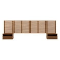 thumbnail image 3 of Modway Render Wall Mount King Headboard and Modern Nightstands in Walnut, 3 of 7
