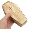 thumbnail image 2 of MOVTOTOP Ivory Wood Small Coffin Box for Jewelry Storage and Display Lightweight Portable with Lid 4.7x2.2x1.6 Inches, 2 of 7