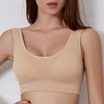 thumbnail image 7 of SHENGYUAN Sports Bras for Women Large Bust Yoga Strappy Padded Medium Support Bra Workout Tops Khaki,XXL, 7 of 7