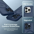 thumbnail image 6 of Magnetic for iPhone 14 Pro Max Case, [Compatible with MagSafe] [Full Camera Protection] Shockproof Protective Slim Translucent Matte Phone Case for iPhone 14 Pro Max 6.7'', Navy Blue, 6 of 14