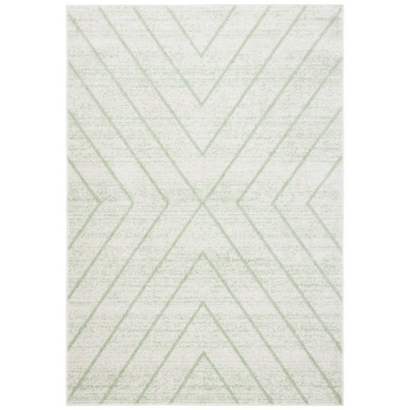 SAFAVIEH Adirondack Evonne Geometric Area Rug, Ivory/Sage, 9' x 12'