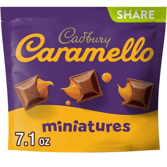 CADBURY CARAMELLO Miniatures Milk Chocolate Caramel Candy Share Pack, 7.1 oz