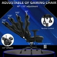 thumbnail image 5 of YRLLENSDAN Gaming Chair with Footrest & Adjustable Headrest for Adults and Kids, Big and Tall Gamer Chair with Lumbar Massage, Computer Chair Height Adjustable PU Leather Office Chair,Gray and Black, 5 of 9