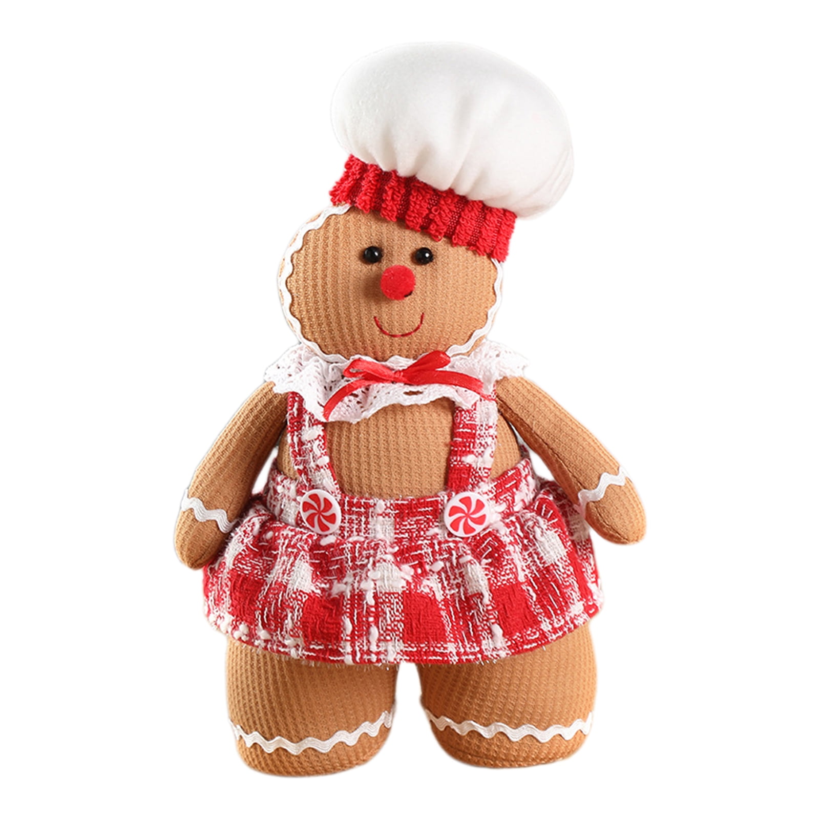 Oreiller Doudou Pain D'épice De Noël - Peluche Décorative Moelleuse Pour Décoration Fête, Enfant