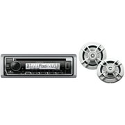 Kenwood PKG-MR378BT Package Of Marine Single-Din CD Receiver With Two 6.5-Inch Speakers