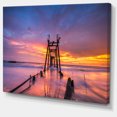 thumbnail image 2 of Broken Wooden Bridge at Sunset, 2 of 3