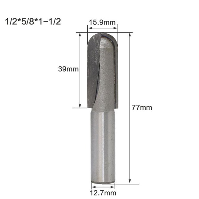 Fresa de vástago de 1/2 pulgada cortadora de grabado broca de enrutador de madera (1/2x5/8x1-1/2 Ndcxsfigh nuevos