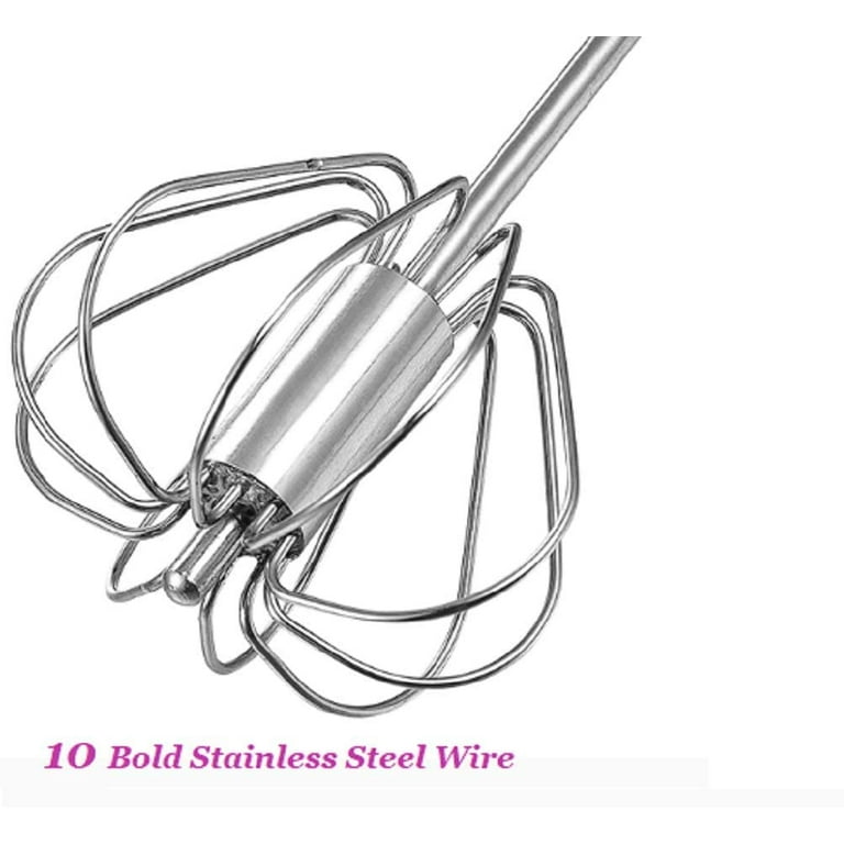 Stainless Whisks Semi-automatic Egg Whisk Beater Mixer Easy Use And Save  Much Energy During Beating Mixing Stirring