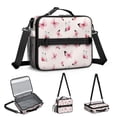 thumbnail image 5 of Butterfly and Pink White Pattern Insulated Lunch Bag with Shoulder Strap and Bottle Holder,Bento School Lunch Bag Box,11x9.5x3.5 Inches, 5 of 5