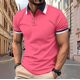 thumbnail image 2 of Camisas de Verano Casuales de los Hombres Botón de Manga Corta con Solapa, Camisa de Malla Transpirable para la Oficina, el Trabajo Y las Vacaciones, 2 of 8