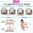 thumbnail image 4 of Hello Kitty Kids Queen Bed in a Bag, 6Pc Bedding Set, Comforter and Sheets with Bonus Tote, 4 of 8
