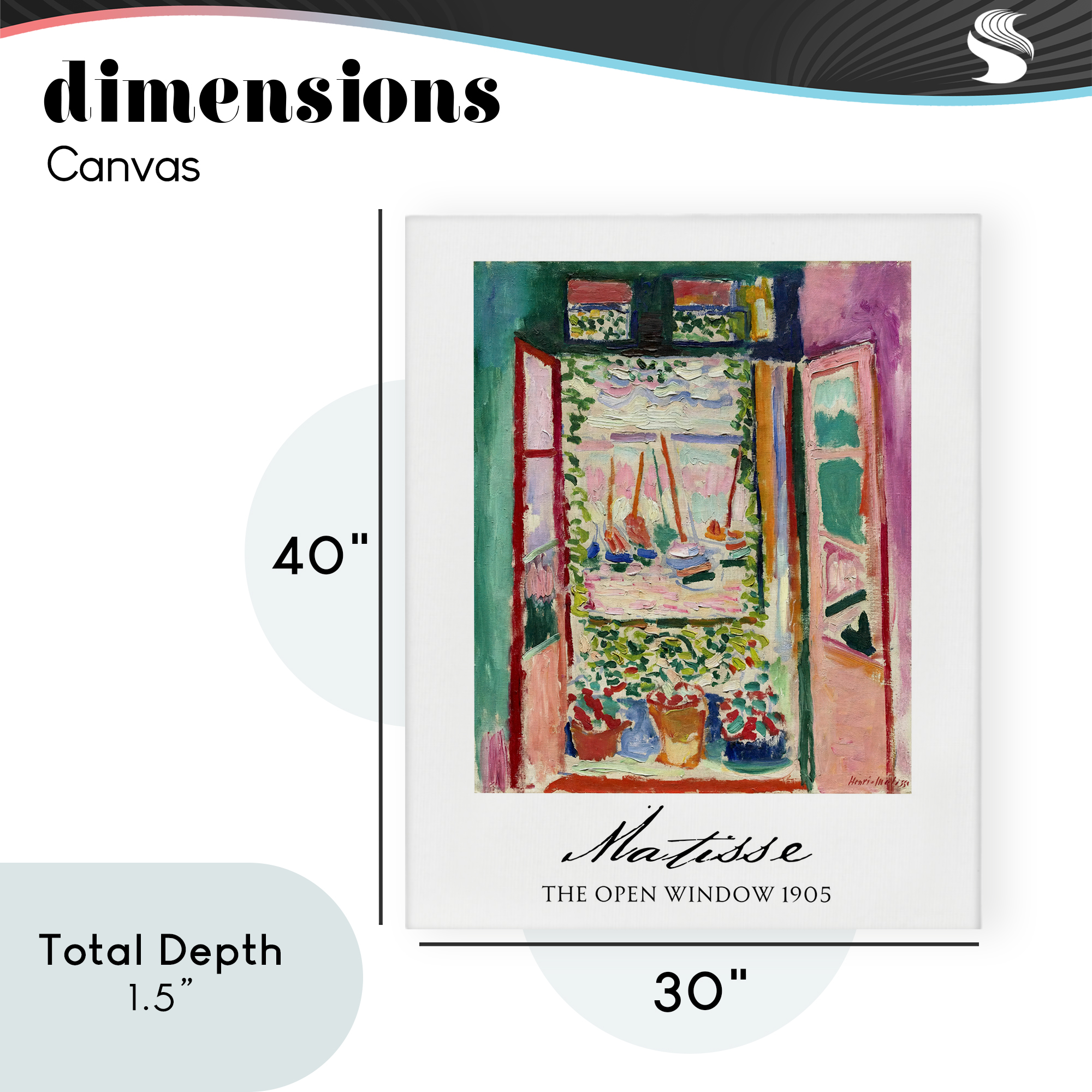 The Open Window Matisse Canvas Wall Art, design by Vintage Hustle