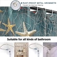 thumbnail image 5 of 4 Piece Beach Starfish Conch Shower Curtains Sets with Non-Slip Rugs, Toilet Lid Cover and Bath Mat, Bathroom Sets with Shower Curtain and Rugs and Accessories, 5 of 6