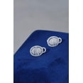 thumbnail image 3 of Bluebell Jewels Oval CZ Statement Earrings – 925 Silver Finish Baguette & Round Cut Sparkling Studs for Women, 3 of 5