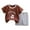 B0706-Brown, variant on NIEWTR Toddler Baby Boy Girls Summer Outfits Short Sleeve T-Shirt   Short Pants 2PCS Set Casual Clothes Set For 18-24 Months 2t 3t 4t 5t 6t Children's Day Gift 2PCS Set ,5-6 Years