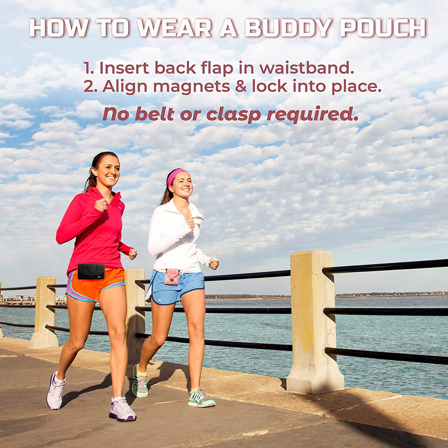 Running Buddy Magnetic Buddy Pouch Mini Beltless No Bounce Pouch