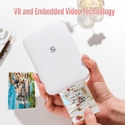 HPRT Pocket Photo Printer - Portable Mini Color Wireless Mobile Printer - Zink 2x3” Sticky-Back Photos - Bluetooth Compatible with iOS & Android Devices Printing Machine Sticker