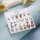 thumbnail image 2 of 12 Pairs Sweet Rhinestone Stud Earring Temperament Versatile Ear Dangler for Women Girl, 2 of 5