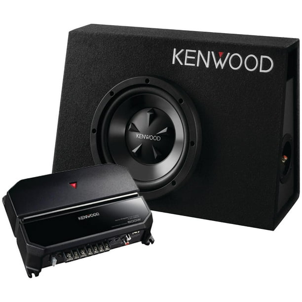 KENWOOD PW101B 10" Vented Bass Package with Subwoofer, Amp & Enclosure
