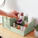 thumbnail image 5 of Organizador pequeño de cajones cosméticos - caja de sobremesa de plástico de 27,5x17x12cm para maquillaje, joyería y papelería - blanco, verde, rosa, 5 of 6
