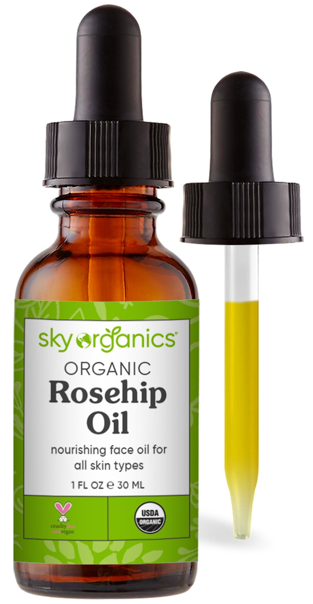 Sky Organics Organic Rosehip Oil, Nourishing Oil for Face, 1 fl oz