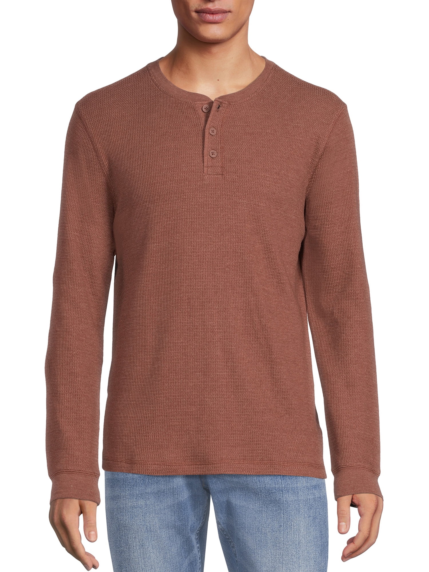 George Men's and Big Men's Long Sleeve Thermal Henley Shirt