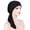 Black, variant on Women Stylish Long Tail Turban Hats Solid Beanie Slouchy Hair Head Wrap Caps