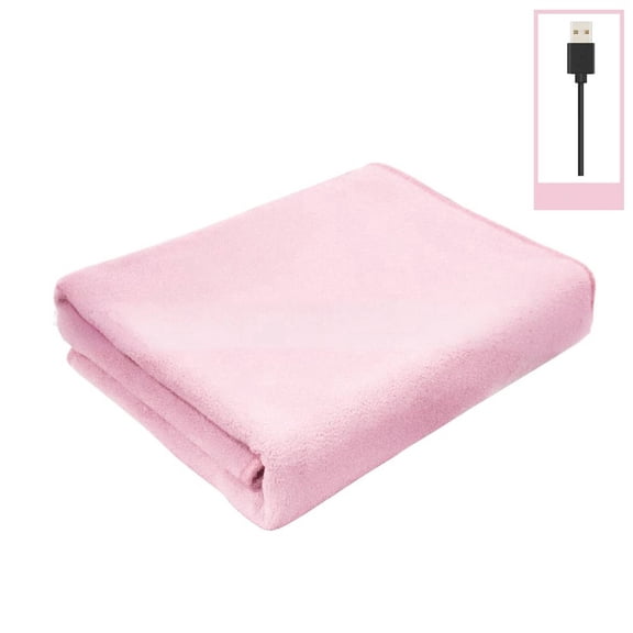 HIBIBUD 2026 New Heated Blanket Soft Plush Throw Blanket Usb Heated Blanket Soft Material 3 Stage Temperature Control Electric Heating Blanket for Bed Sofa Office 150X80Cm Pink