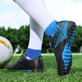 thumbnail image 2 of Boys Football Shoes - Kids Soccer Cleats Low Top with Detachable Studs Youth Training Sneakers Strap Outdoor Sports Footwear for Ages 5-14(Blue/29), 2 of 8