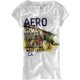 thumbnail image 1 of Aeropostale Mujeres Glittery Floral 1987 Camiseta Gráfica, Blanco, X-Large, 1 of 1