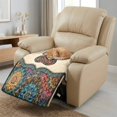 thumbnail image 3 of DISNIMO Boho Mandala Paw Print Recliner Covers Anti-Crumb Sofa Cover Dustproof Armchair Slipcover, 3 of 7
