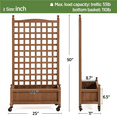 thumbnail image 7 of Yaheetech 50''H Raised Garden Bed with Trellis Planter Box, Dark Brown, 7 of 7