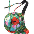 thumbnail image 2 of Victoria's Secret Swim Bombshell Push Up Bikini Top Shine Strappy Strap Tropical Floral Cup Size 32B NWT, 2 of 4