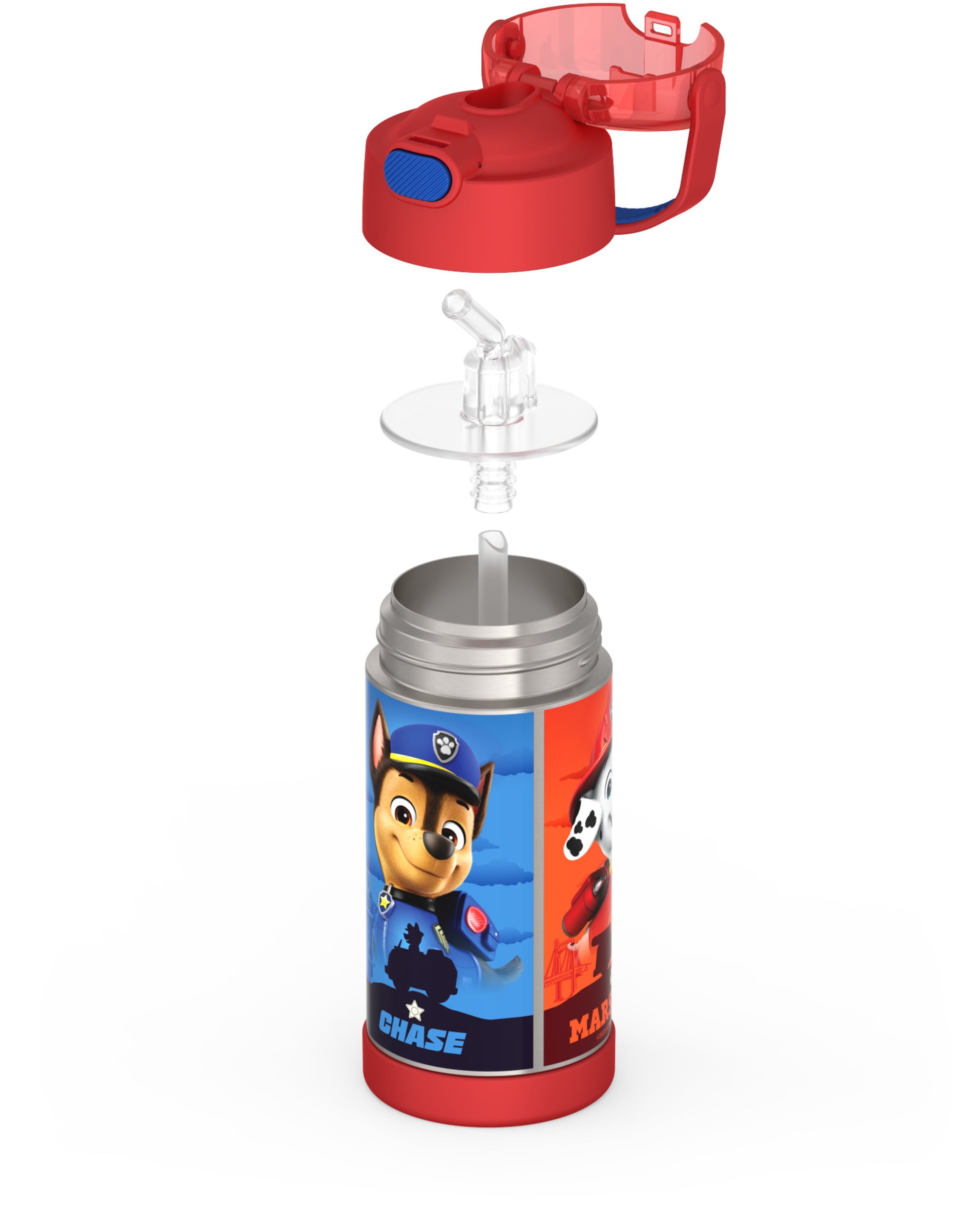 Thermos Kids Vacuum Insulated Funtainer Water Bottle with Flip Up Straw, 355ml, Paw Patrol, ,12 OZ Bottle