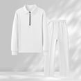 thumbnail image 2 of ibiyuan Walking Suits for Men Long Sleeve Set Matching Outfits Casual Hoodie Pullover Tops Sweatshirt Pants Matching Sets,White, 2 of 6