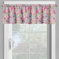 thumbnail image 4 of Ambesonne Cartoon Valance & Curtain, Kawaii Bunnies and Candy, 55"x24", Turquoise Mustard Pink, 4 of 6