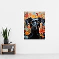 thumbnail image 4 of The Good Dog Floral German Pinscher Portrait Extra Large XL Wall Art Poster Print, 4 of 5