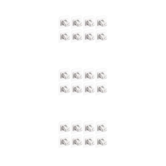 Inteprter 8 PCS Curtain Rod Brackets Holder Drapery Mount  Use Fixed Wall Type1
