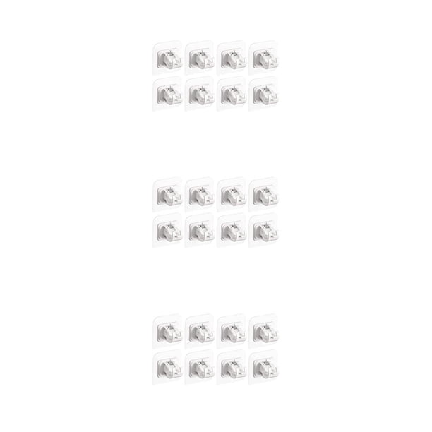 Inteprter 8 PCS Curtain Rod Brackets Holder Drapery Mount Use Fixed Wall Type1