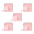 thumbnail image 1 of Caja De Almacenamiento De Plástico Transparente, Pequeña Caja De Almacenamiento De Plástico Transparente Con Agujero Rosa Para Colgar Pendientes Para Collares, 1 of 7