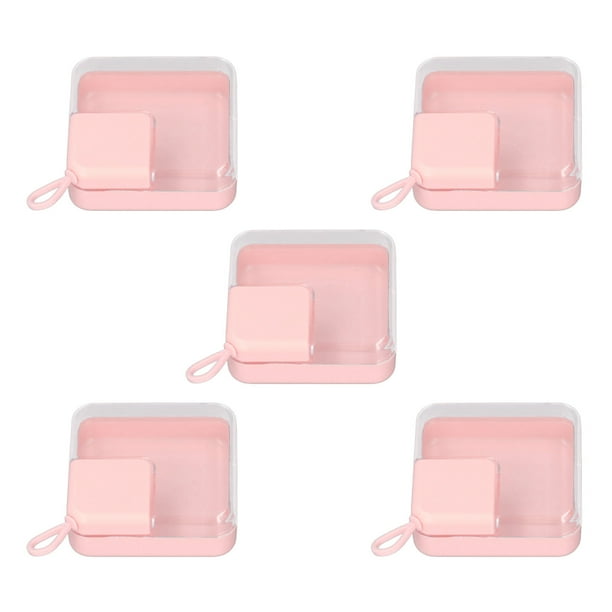 Pequeña Caja de Almacenamiento de PlásTico, AguJero Colgante Clear Pequeño Recibido de PlásTiCO 5 Piezas de color Rosa para Tachuelas Para Aretes