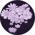 thumbnail image 1 of Ahgly Company Machine Washable Indoor Round Transitional Deep Purple Area Rugs, 8' Round, 1 of 7