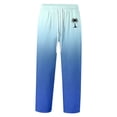 thumbnail image 4 of BOOMNY Mens Hawaii Linen Pants Wide Leg Pants for Men Loose Fit Elastic Waist Drawstring Tropical Graphic Summer Beach Pant With Pocket, 4 of 4