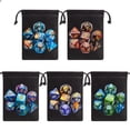 thumbnail image 2 of Juego de dados poliédricos CiaraQ con 35 piezas y bolsas negras, 2 of 8