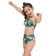 thumbnail image 4 of Fesfesfes Parent-Child Ruffles Ladies Split Two Piece Swimsuit High Waist Top Tie Swimwear Bikini Set, 4 of 7