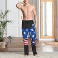 thumbnail image 2 of Susaid Shark With USA Flag Print Mens Pajama Pants Set Sleep & Lounge Pants, PJ Bottoms with Pockets and Button Fly-X-Large, 2 of 6