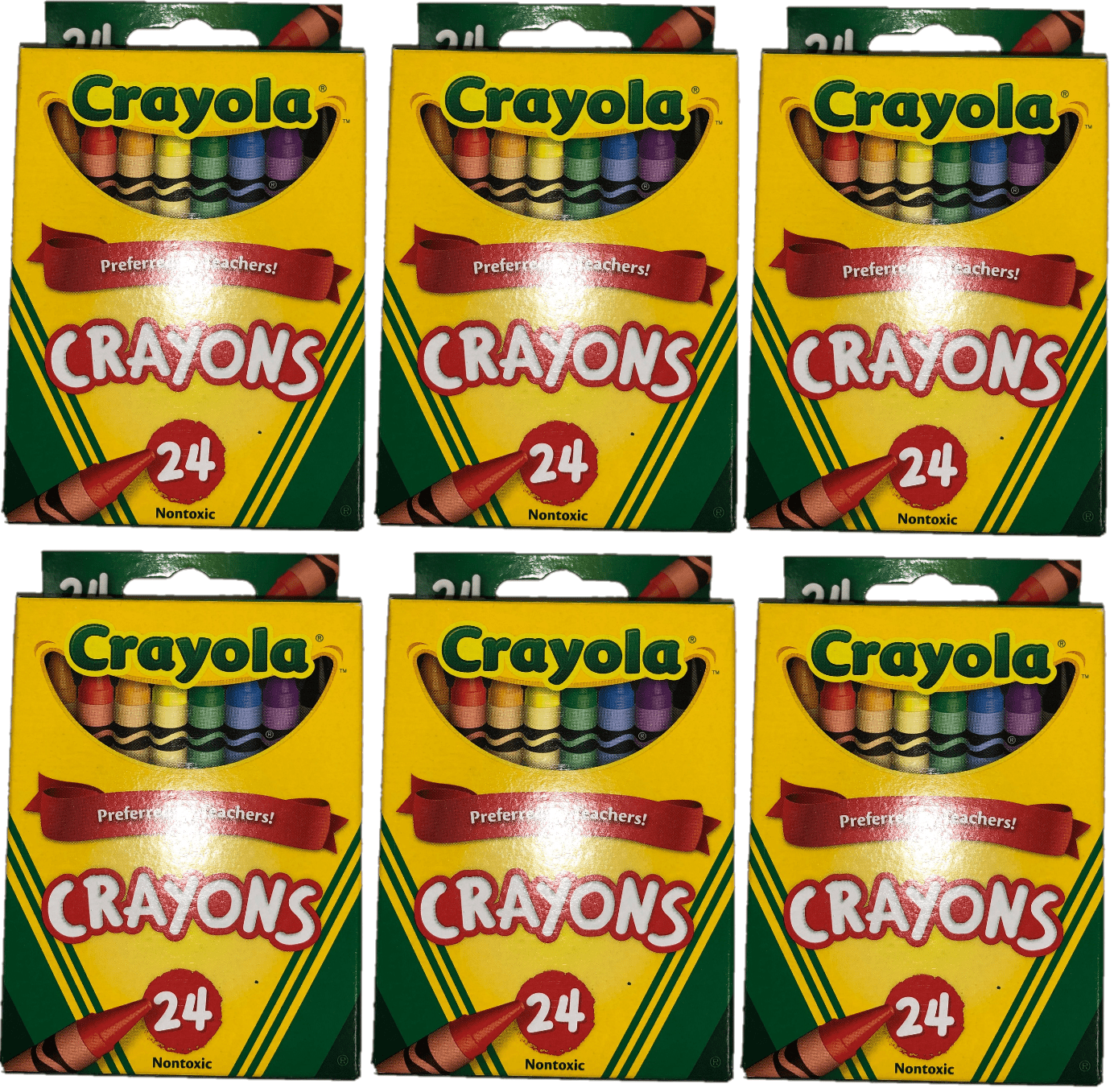 Crayola 24 Count Crayons 6 Pack Bundle Totaling 144 Crayons Walmart