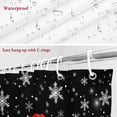 thumbnail image 6 of Shower Curtain 72"W x 84"L Snowman Christmas Tree Winter Snowflake Black Fabric Shower Curtains Set with Hooks Water Repellent Bathroom Curtains Machine Washable Bathroom Accessories, 6 of 7