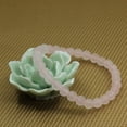 thumbnail image 3 of Natural Matte Rose Quartz Gemstone 6mm Round Beads Stretch Bracelet 7" Unisex, 3 of 5