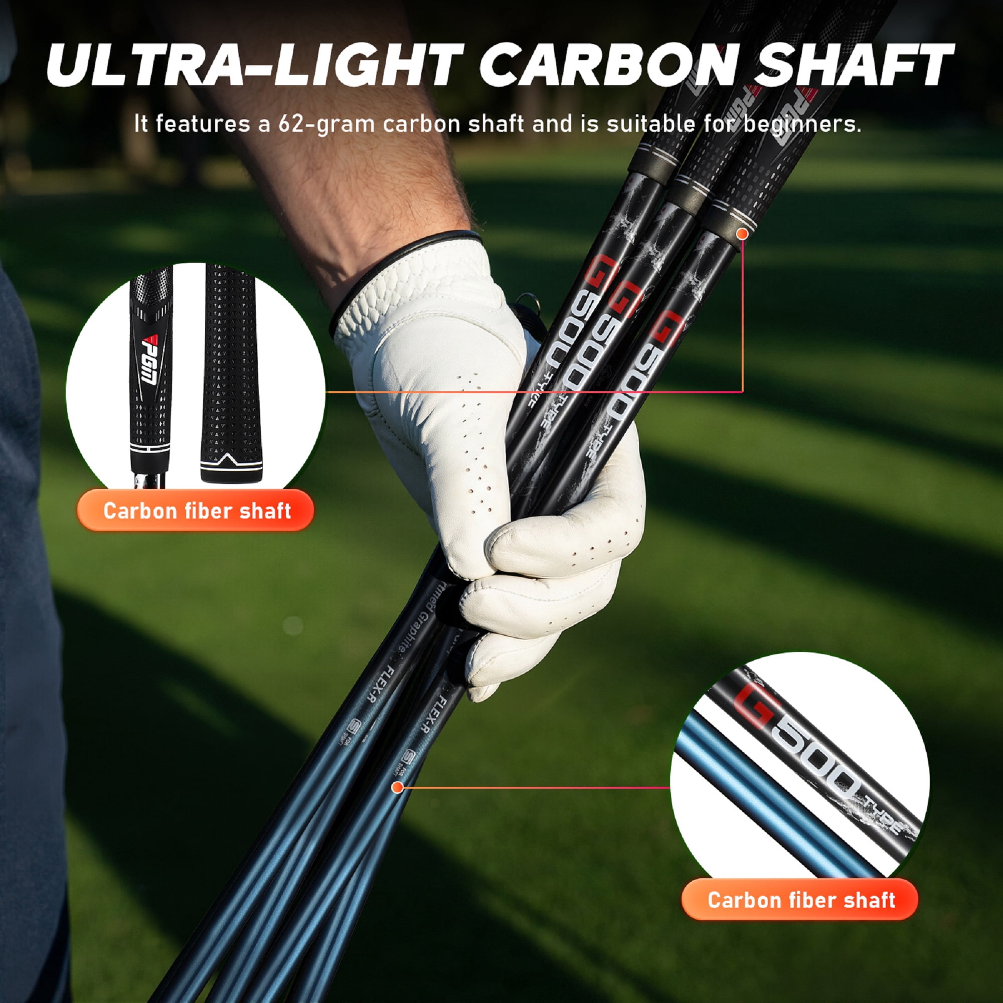 Toyandona 1Set Mens Golf Club Set with Stainless Steel Irons and Lightweight Carry Bag